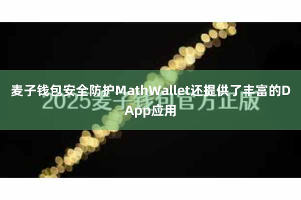 麦子钱包安全防护MathWallet还提供了丰富的DApp应用